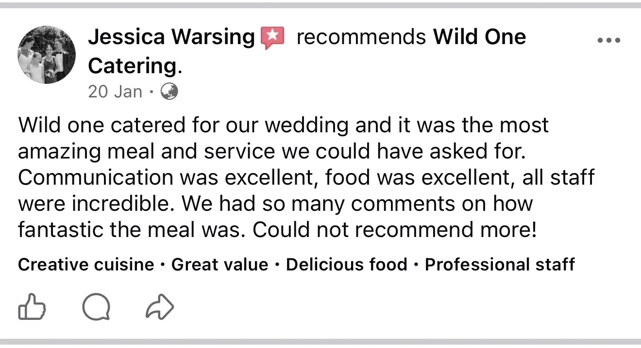 Wild One Catering recommended by Kristy Young